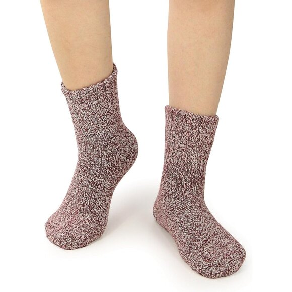 BenSorts Women 5 Packs Darkgreen Green Pink Rose Red Thick Warm Boots Socks - Picture 6 of 8